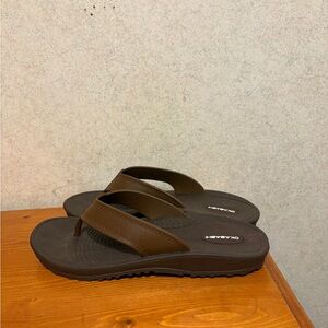 Okabashi Voyager Womens Brown Flip Flops Sandals Size 8-8.5 Made In USA NWOB